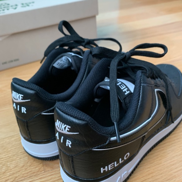 Nike Air Force 1 Low '07 LX ll NIKE BLACK AIR FORCES ("Hello') - Picture 5 of 6